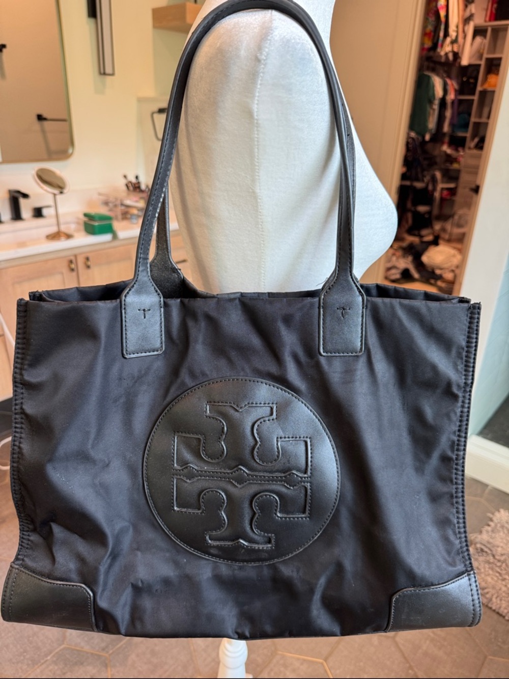 Tory Burch Black Women's Logo Tote Bag